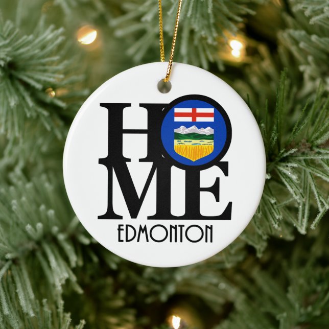 HOME Edmonton Alberta Ceramic Ornament (Tree)