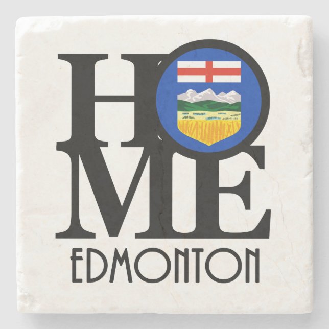 HOME Edmonton Alberta Stone Coaster (Front)