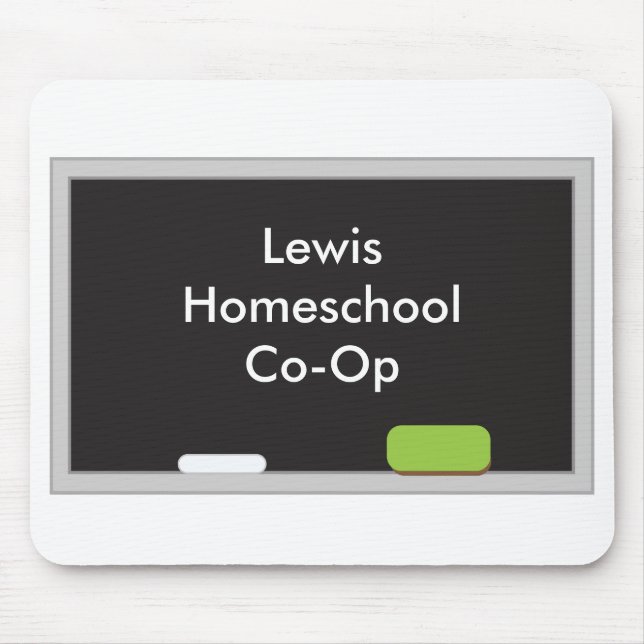 Home Education Co-Op Chalkboard theme Mouse Pad (Front)