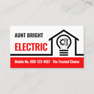 Home Electric Bulb Circuit Business Card