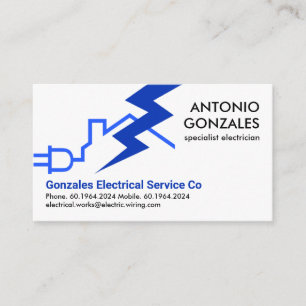 home electrical circuit lightning business card