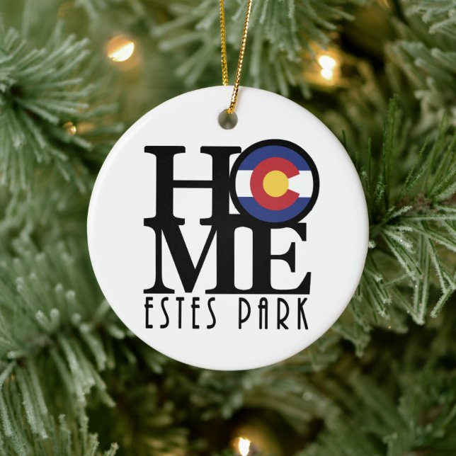 HOME Estes Park Colorado Ceramic Ornament (Tree)