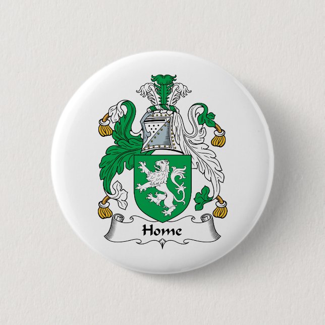 Home Family Crest 2 Inch Round Button (Front)