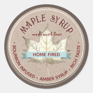 HOME FIRED with love MAPLE SYRUP GIFT LABEL