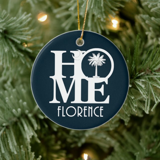 Home Florence, South Carolina Ceramic Ornament (Tree)