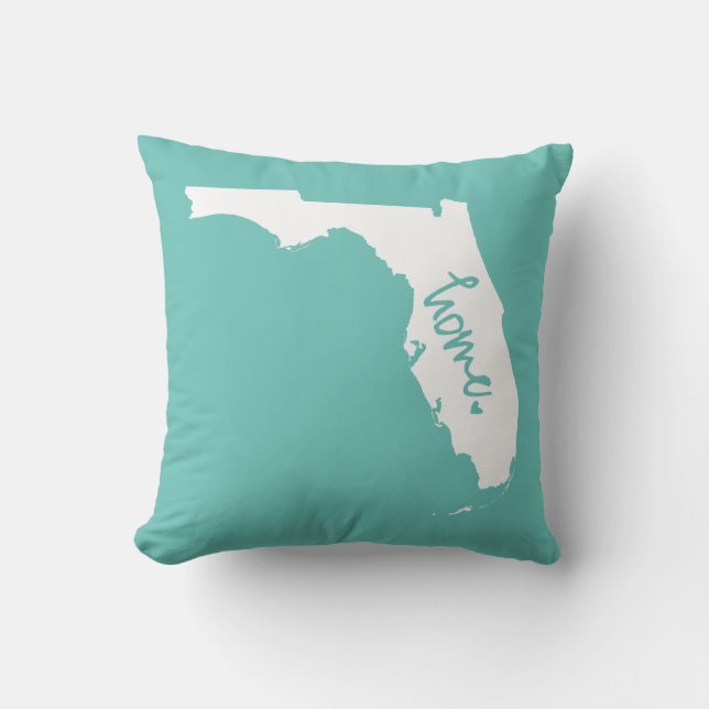 Home Florida Custom Colour Throw Pillow (Front)