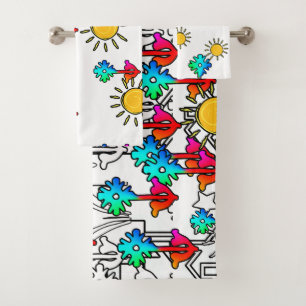 Home Flowers Sunshine Kids Gift Bath Towel Set