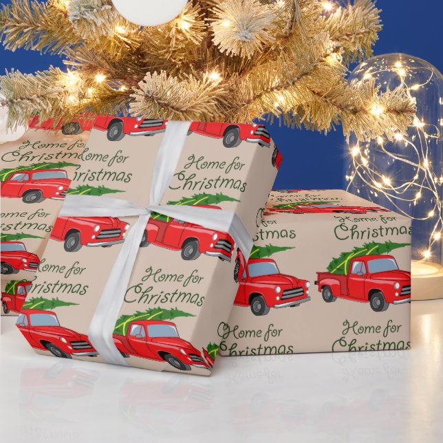 Home For Christmas Wrapping Paper (Holidays)