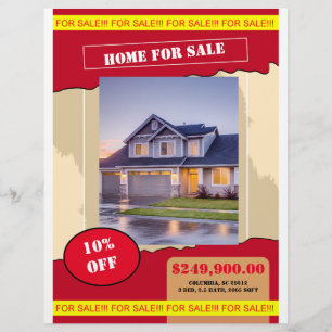 Home for sale flyer poster