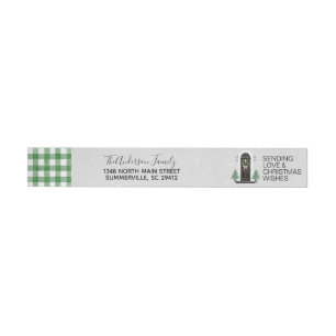 Home for the Holidays Christmas Return Address Wrap Around Label