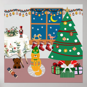 Home for the Holidays Illustration Poster