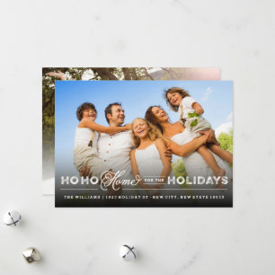 Home For The Holidays Moving Announcement Card