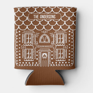 Home for the Holidays Personalized Gingerbread Can Cooler