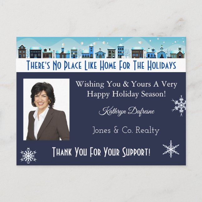 Home For The Holidays Personalized Postcard (Front)