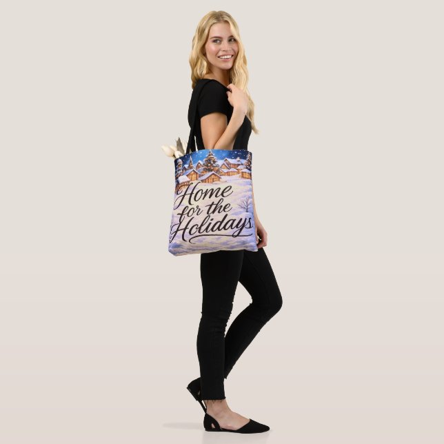 'Home for the Holidays'  Tote Bag (On Model)