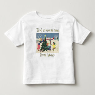 Home for the Holidays Vintage Scene Toddler T-shirt