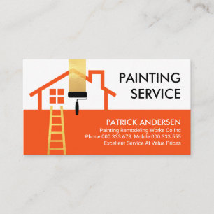 Home Frame Building Brush Painting Business Card