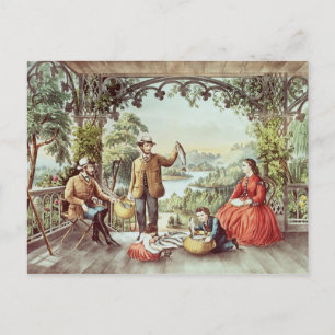 Home from the Brook, The Lucky Fishermen Postcard