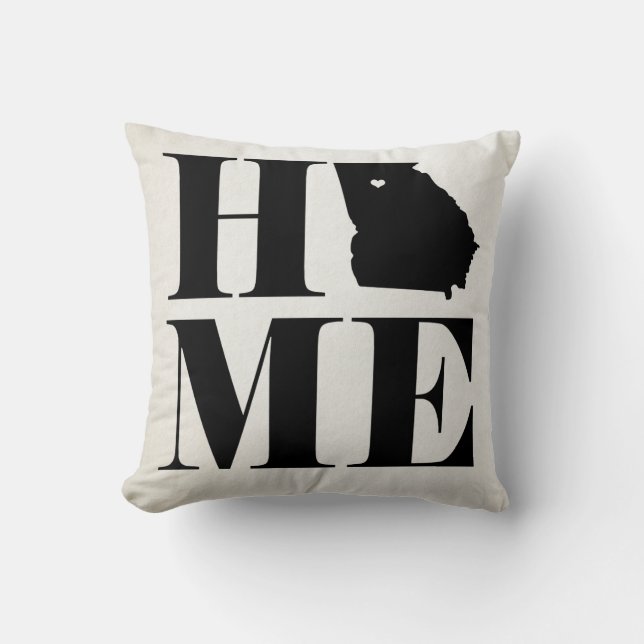Home Georgia State Pillow CHOOSE YOUR COLOR (Front)