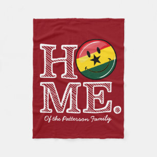 Home Ghana Smiling Flag Housewarming Fleece Blanket