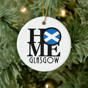 HOME Glasgow Scotland Ceramic Ornament