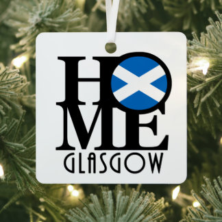 HOME Glasgow Scotland  Metal Ornament