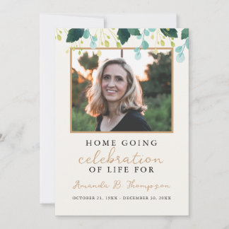 Home Going Celebration of Life Funeral Service Invitation
