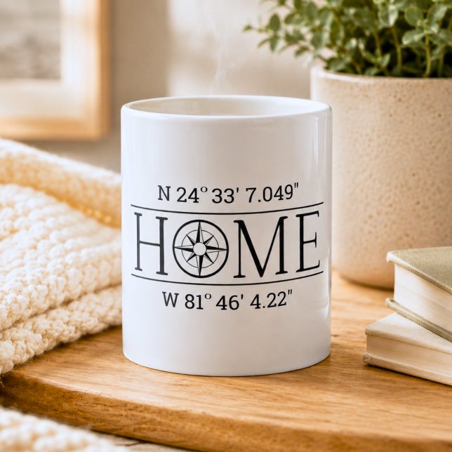 Home GPS Coordinates Coffee Mug (Creator Uploaded)