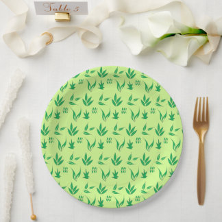 home green nature leaves plants art garden new paper plate