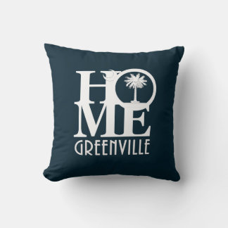 HOME Greenville South Carolina Throw Pillow