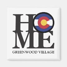HOME Greenwood Village Colorado 4x4" Magnet