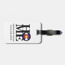 HOME Greenwood Village Colorado Luggage Tag
