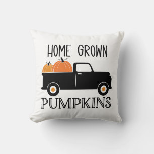 Home Grown Pumpkins Vintage Truck Throw Pillow