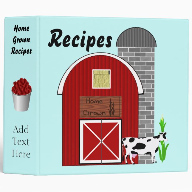 Home Grown Recipes Avery Binder (Front/Spine)