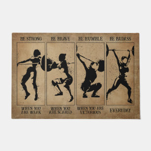 Home Gym Decor, Funny Fitness Motivation Doormat