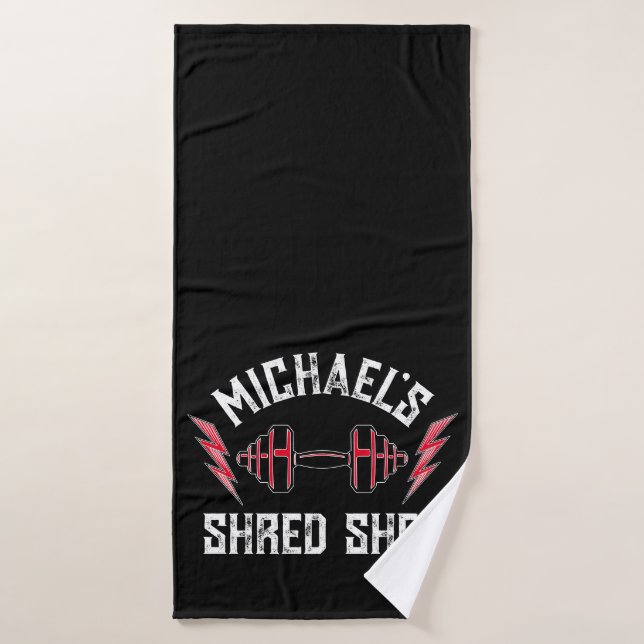 Home Gym Weight Lifting Personalized Fitness Bath Towel (Bath Towel)