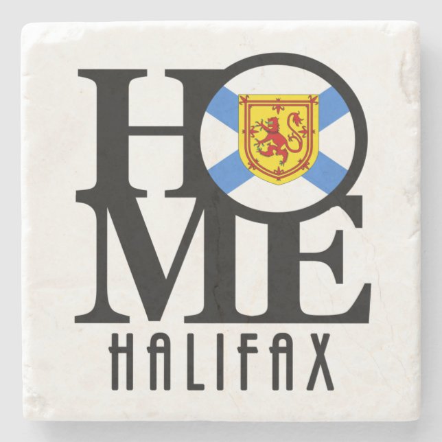 HOME Halifax Nova Scotia Stone Coaster (Front)