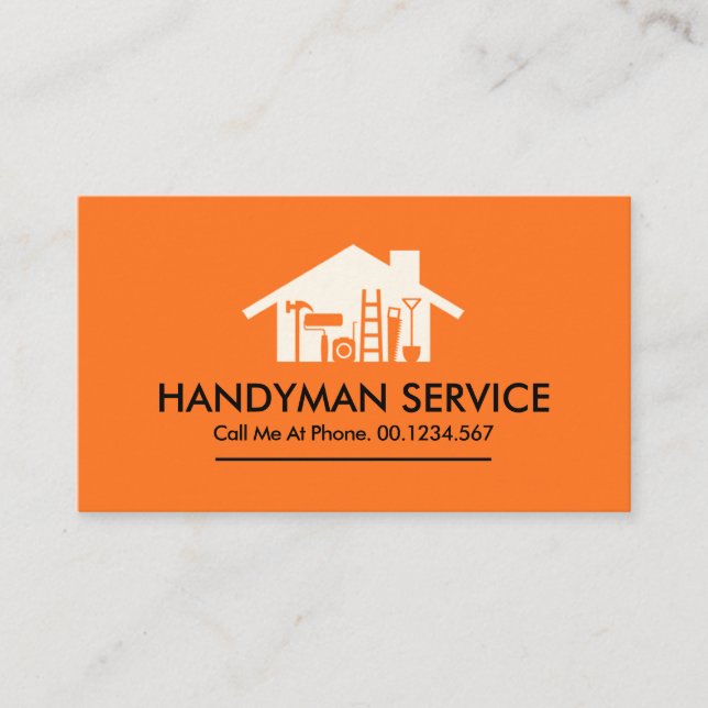 Home Handyman Repair Tools Business Card (Front)