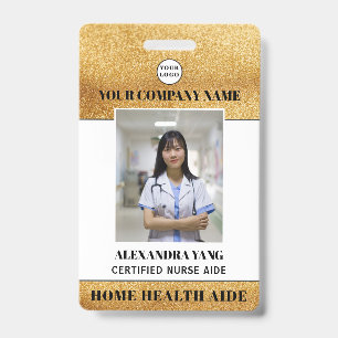 Home Health Aid Logo Photo Badge