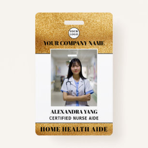 Home Health Aid Logo Photo Badge