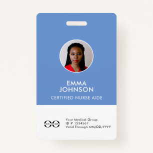 Home Health Aide Certified Nurse Aide Photo ID Badge