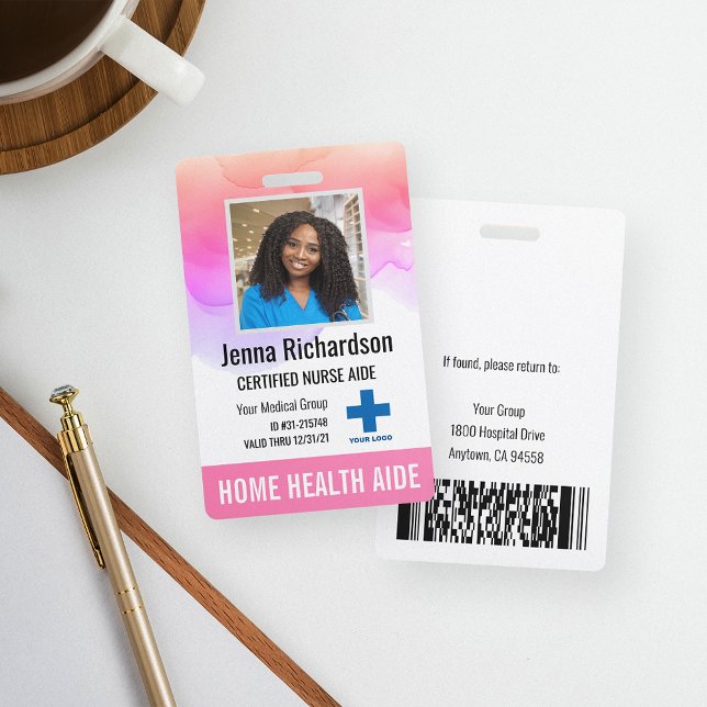 Home Health Aide / Certified Nurse Aide Photo ID Badge (Creator Uploaded)