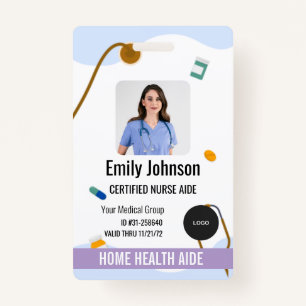 Home Health Aide / Certified Nurse Aide Photo ID Badge