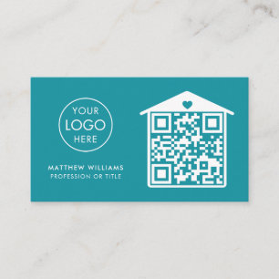 Home Health Aide Professional QR Code Logo Modern Business Card