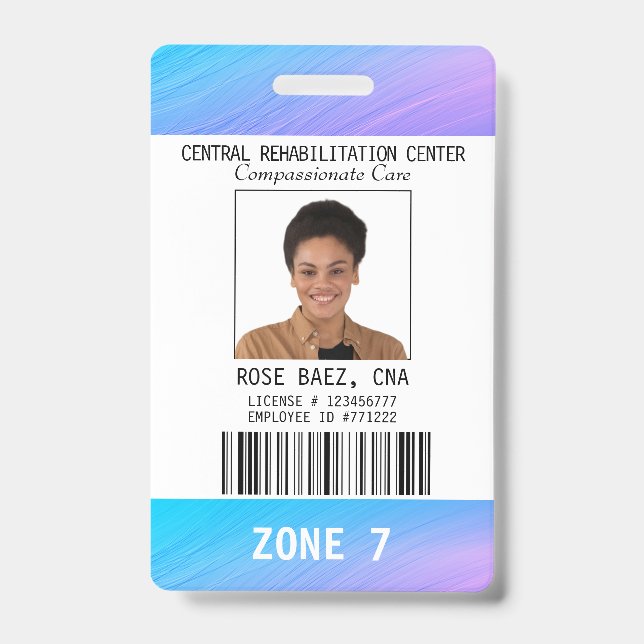  Home Health Colourful Security Photo Name Badge (Front)