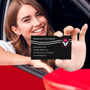 Home Health Heart Emblem Business Card