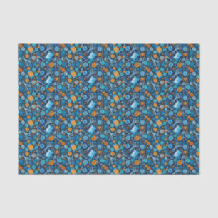 Home Hobby Sewing Craft Paper Collage Pattern Blue