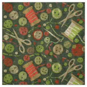 Home Hobby Sewing Supplies Collage Pattern Green Fabric