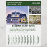 Home House For Sale By Owner Flyer Tear Off Strips<br><div class="desc">Selling or renting out your house or apartment? This custom flyer is perfect for posting on community bulletin boards to help get the word out. This flyer is ready to be customized with your own text and 3 photos of your home. There's a space to add your own headline, property...</div>