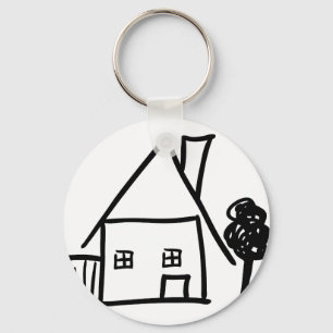 home house icon keychain
